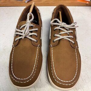 Sperry Boys Gamefish Boat Shoes Dark Tan 5 1/2 Wide YB56564